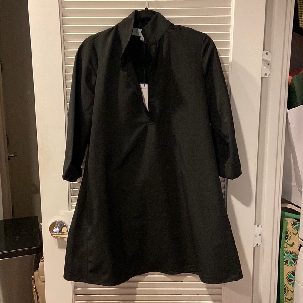 Black Megan Taffeta Dress by Tuckernuck